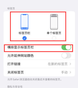 海丰iPhone授权维修分享Safari浏览器如何切换标签栏位置 